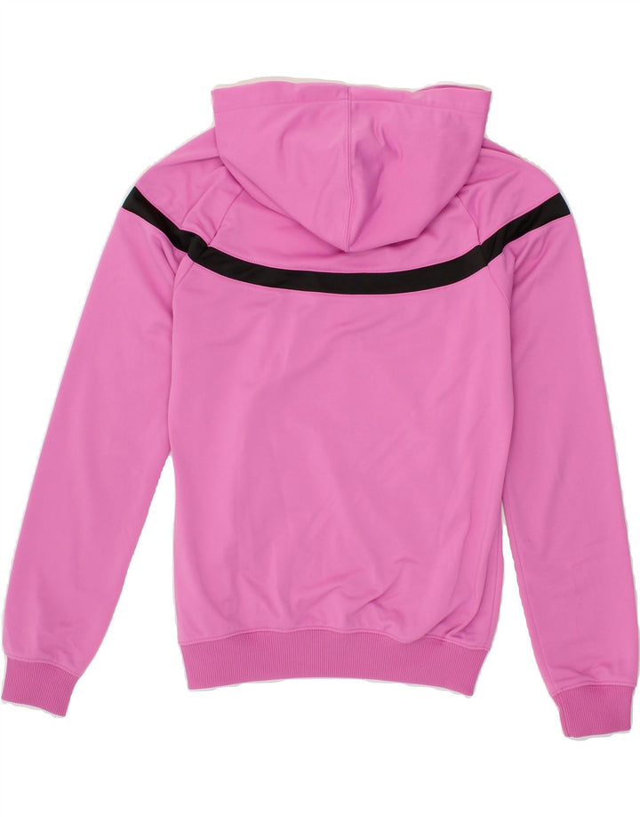 NIKE Womens Zip Hoodie Sweater UK 10 Small Pink Polyester Vintage Nike and Second-Hand Nike from Messina Hembry 