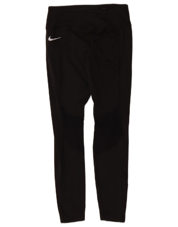 Nike Womens Dri Fit Leggings UK 8 Small Black Polyester