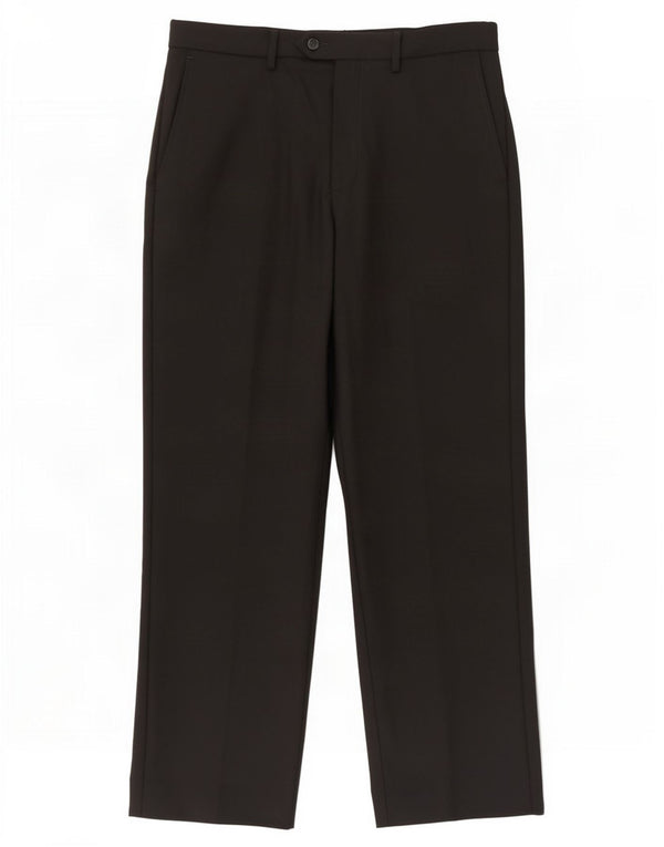 Marks & Spencer Pantalones informales de corte entallado para hombre W34 L31 Poliéster negro