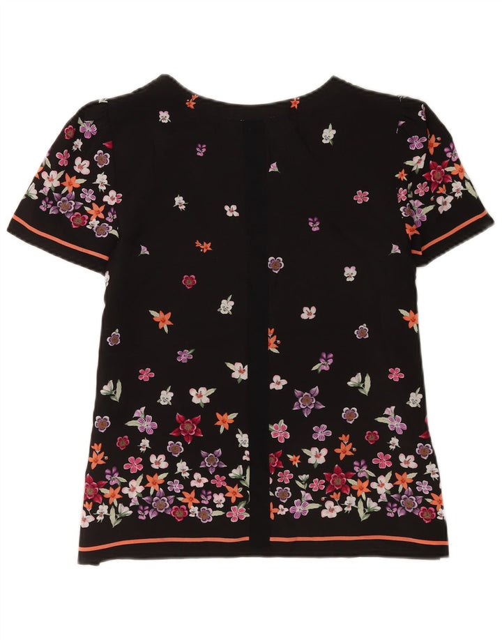 Γυναικεία μπλούζα Oasis Top UK 10 Small Black Floral Polyester