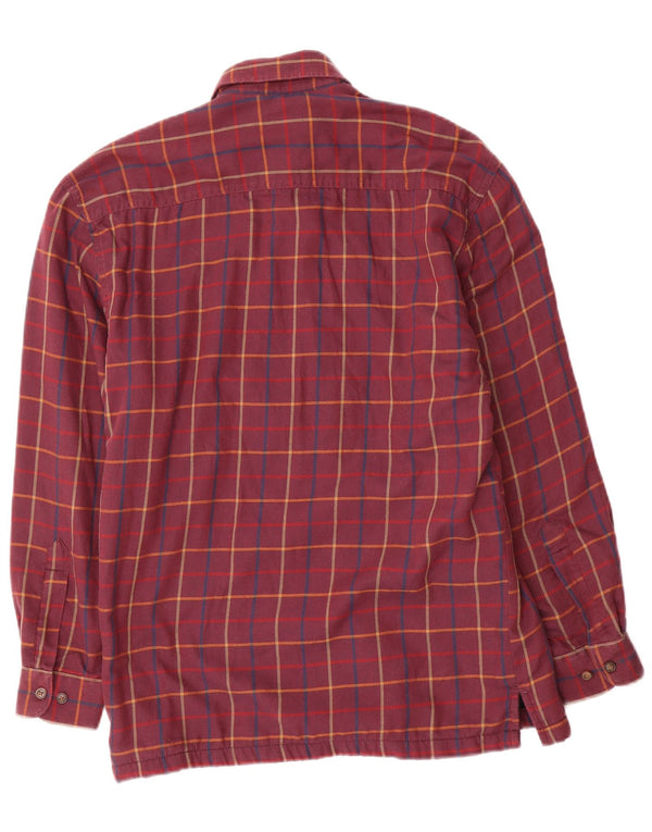 Hoggs Of Fife Mens Lumberjack Flannel Shirt Small Red Check Cotton