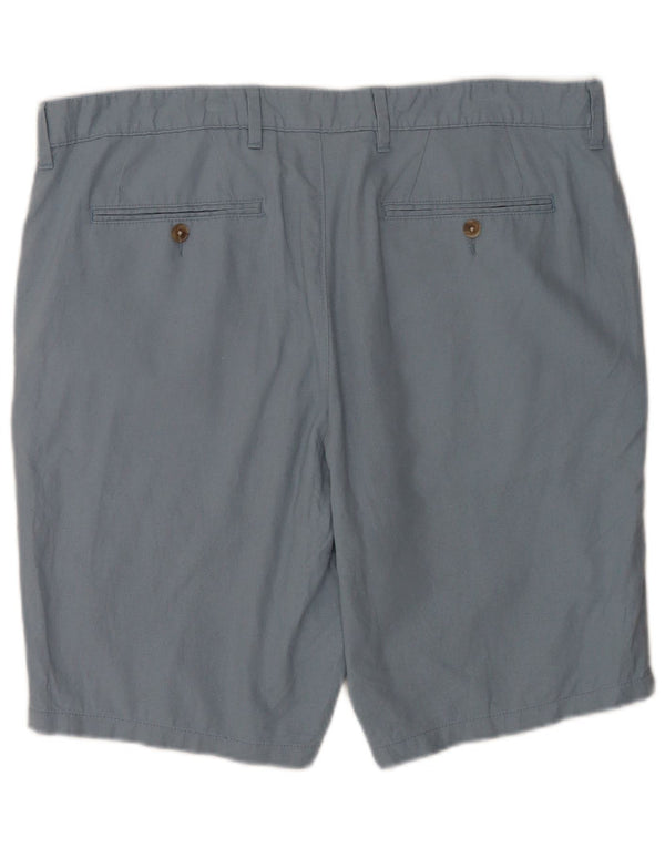 Marks & Spencer Mens Chino Shorts W40 XL Blue Linen