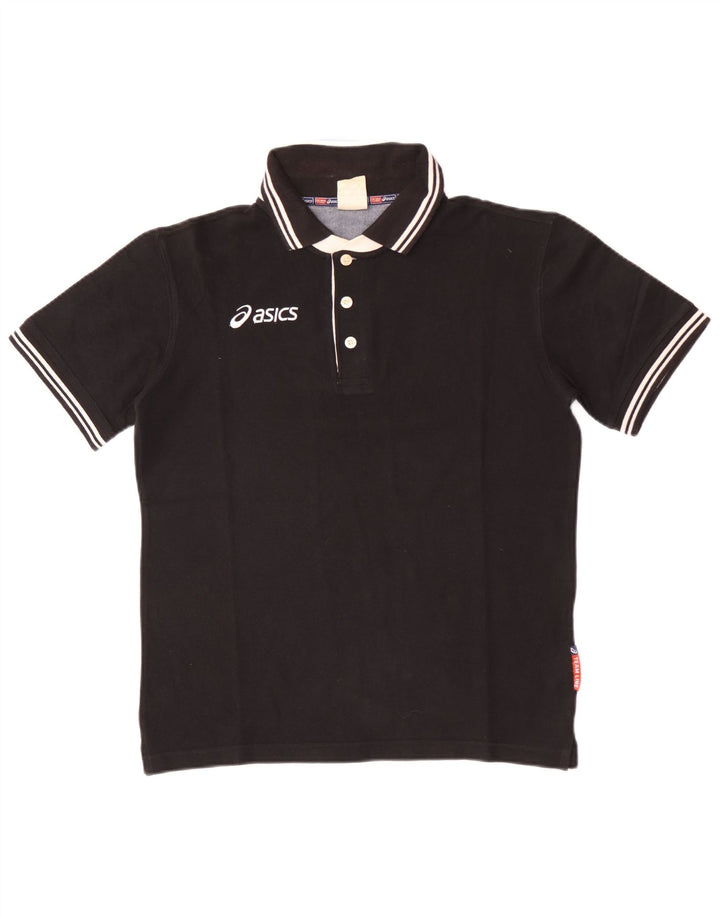 Polo da rugby da uomo Asics piccola in cotone nero