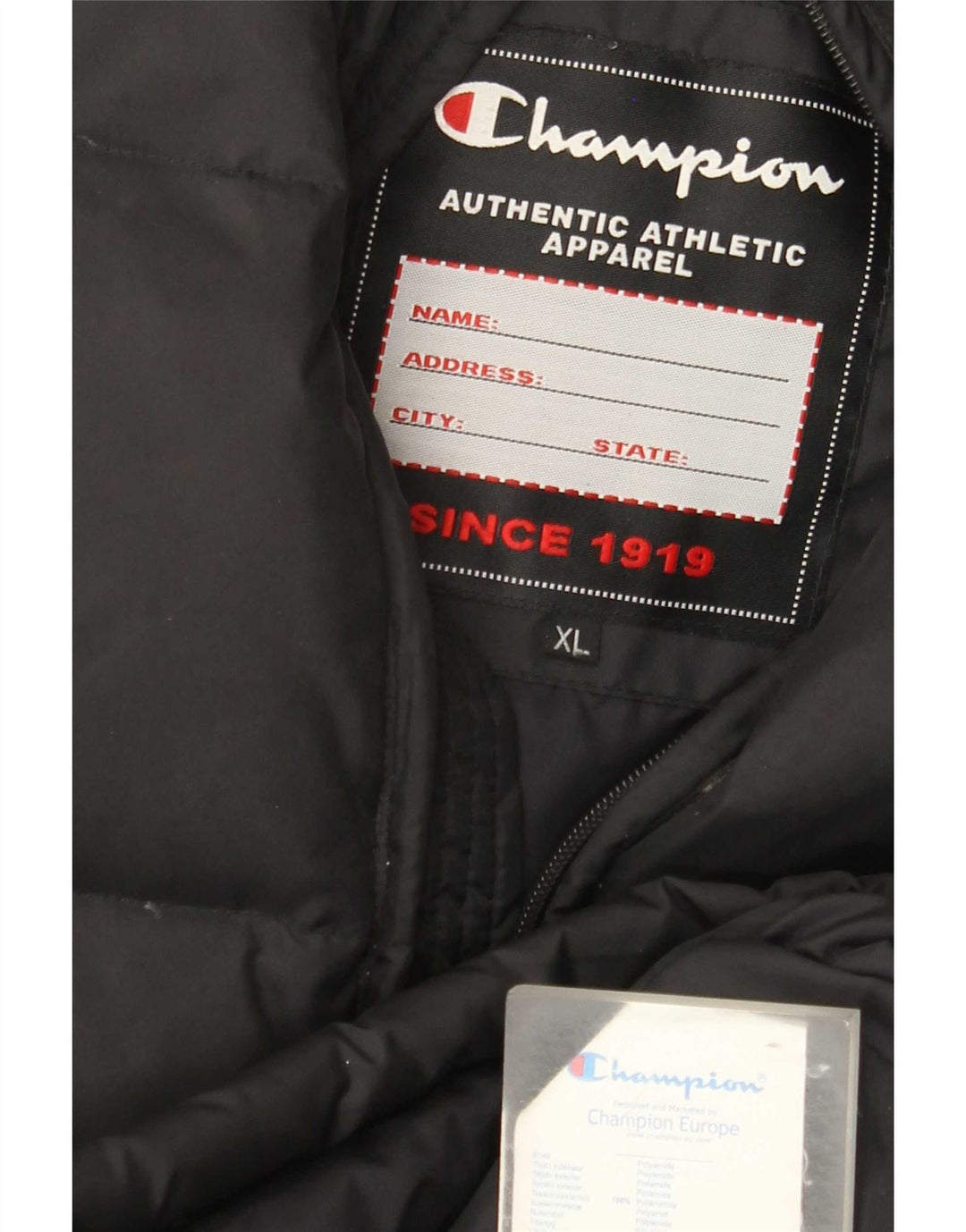 Champion Mens Padded Gilet UK 42 XL Black Polyamide