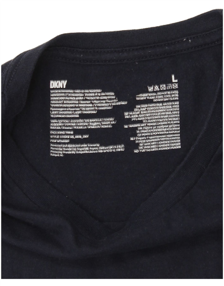 Dkny T-Shirt Homme Haut Large Bleu Marine Coton