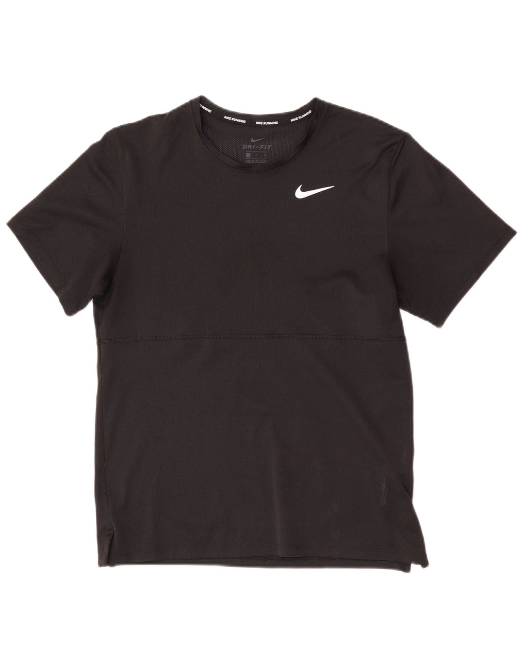Nike Womens Dri Fit T-Shirt Top UK 10 Small Black Polyester