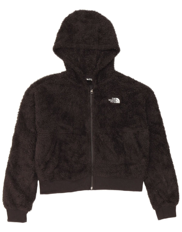 Dziewczęca kurtka polarowa z kapturem The North Face 14-15 lat XL, czarna, poliestrowa