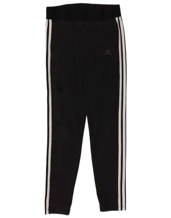 Adidas Womens Leggings UK 12/14 Medium Black Cotton
