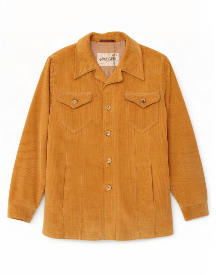Giacca da uomo in velluto a coste Jaeger IT 52 XL in cotone beige