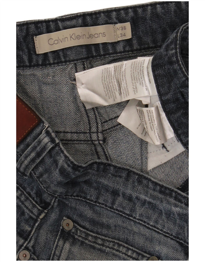 Calvin Klein Mens Denim Shorts W36 Large  Blue Cotton