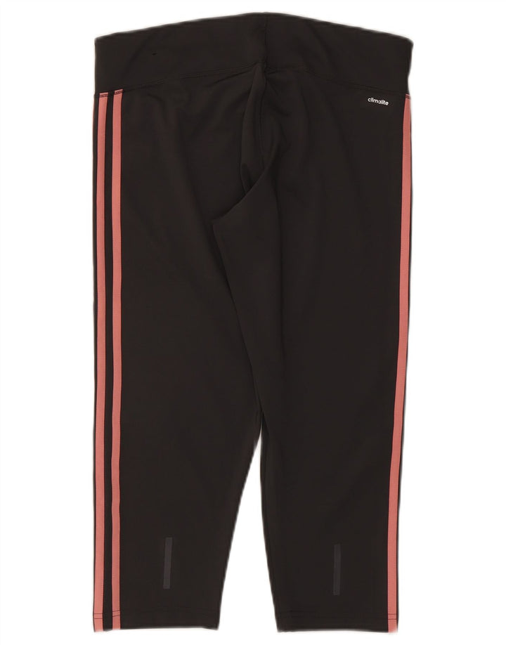 Adidas Womens Climalite Capri Leggings UK 16/18 Large Grey Polyester