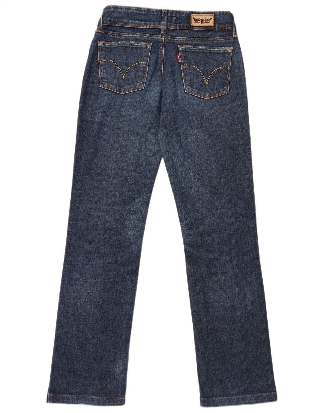 Levi's Womens 570 Straight Jeans W29 L30 Blue Cotton