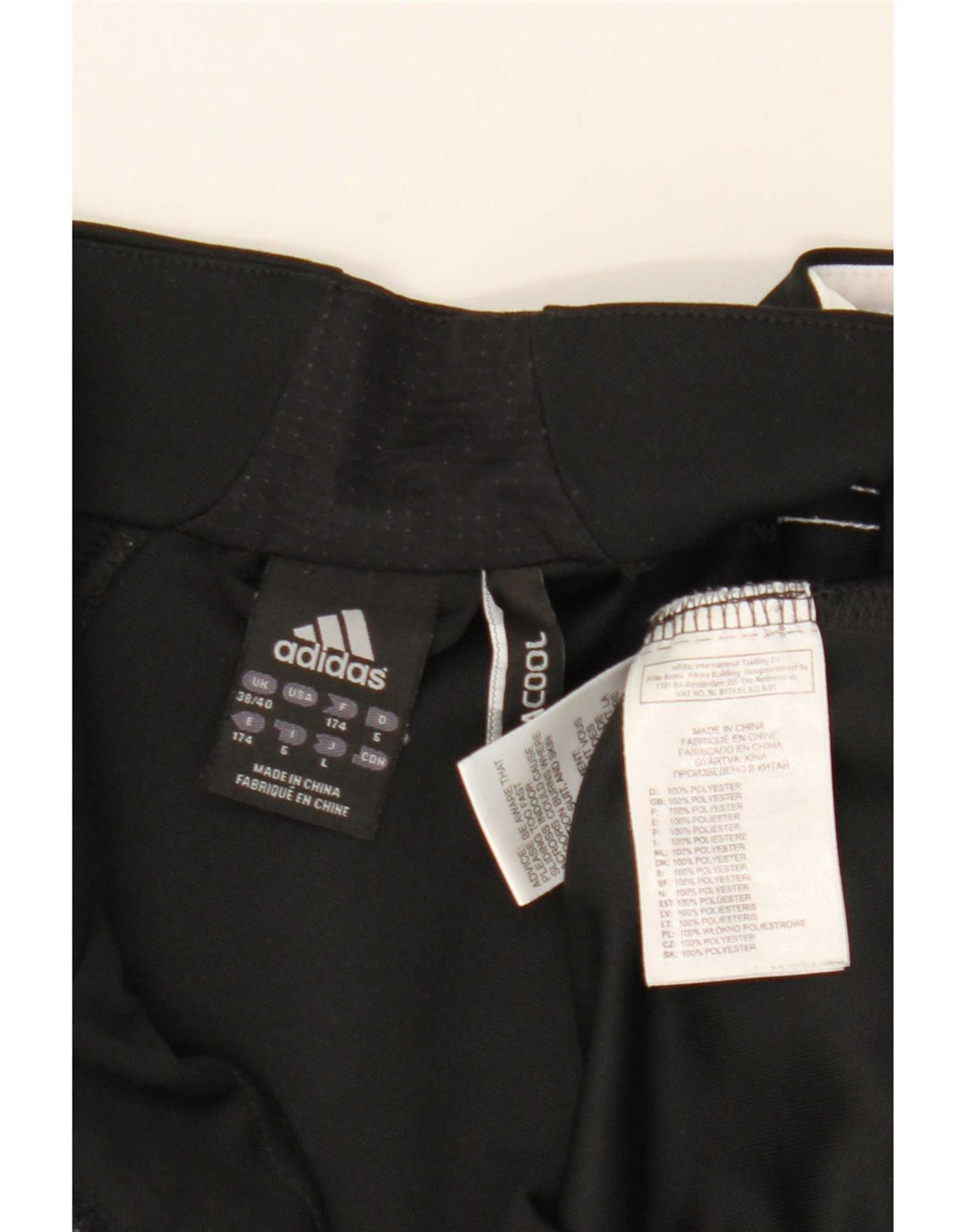 Top della tuta da ginnastica Adidas Climacool con zip e collo da uomo UK 38/40 medio Nero
