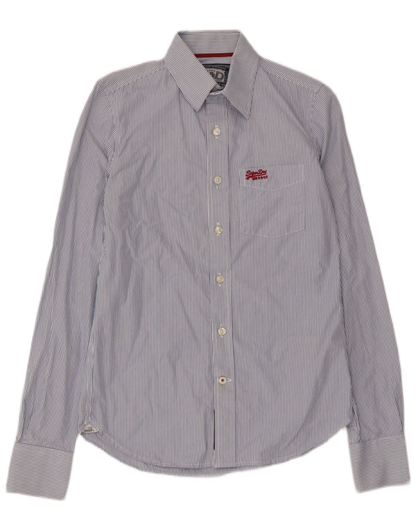Superdry Chemise Homme Petite Rayure Bleue En Coton