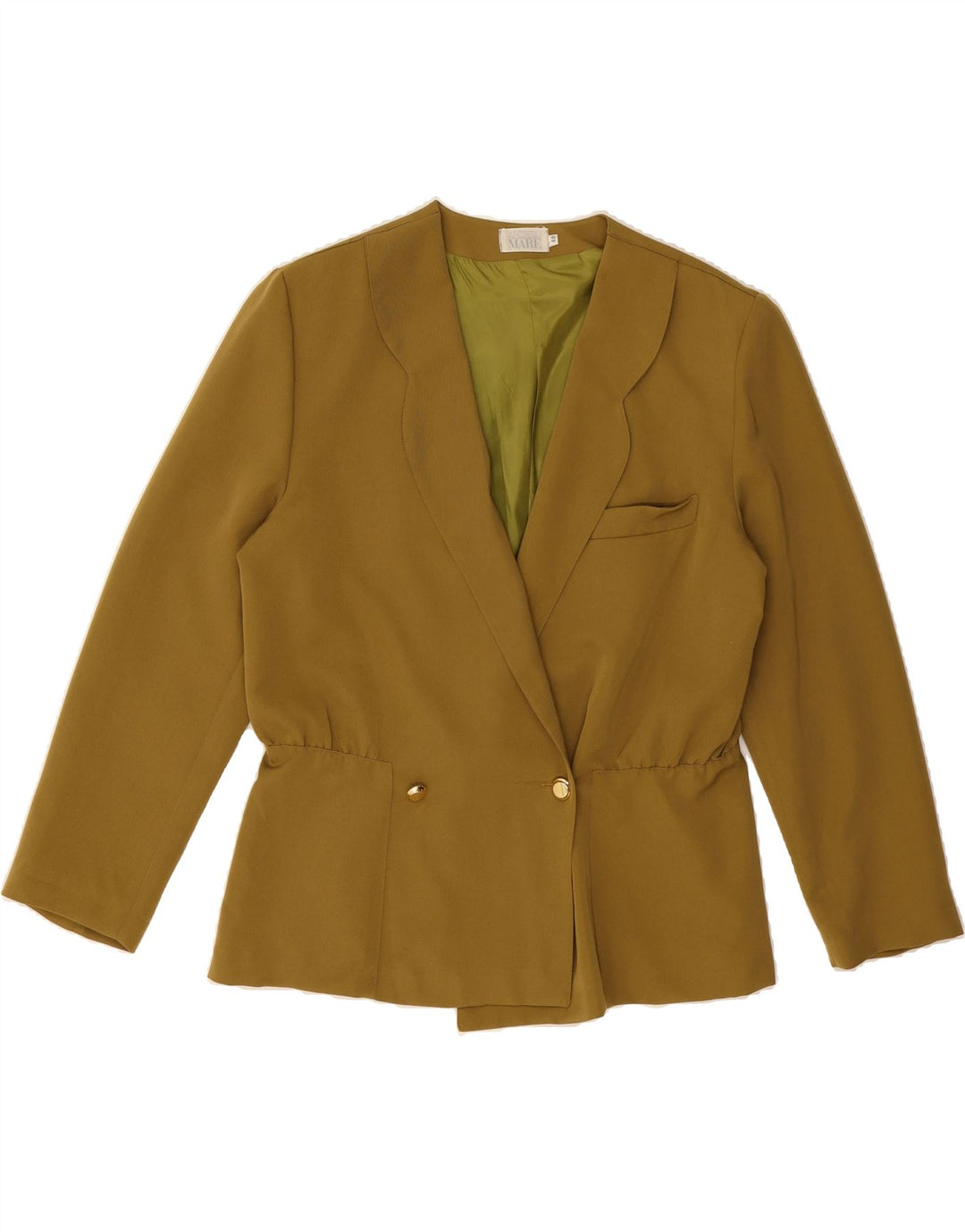 ANDREA MARE Womens Double Breasted Blazer Jacket IT 48 XL Green Polyester Vintage Andrea Mare and Second-Hand Andrea Mare from Messina Hembry 