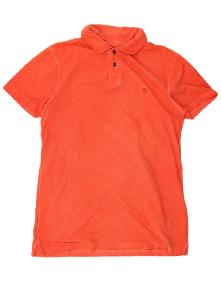 Polo da uomo Timberland in cotone arancione medio