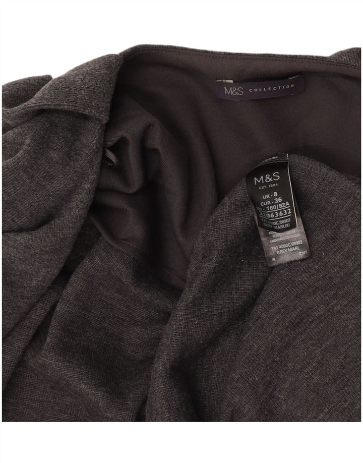 MARKS & SPENCER Womens Sleeveless Cardigan Sweater UK 8 Small  Grey