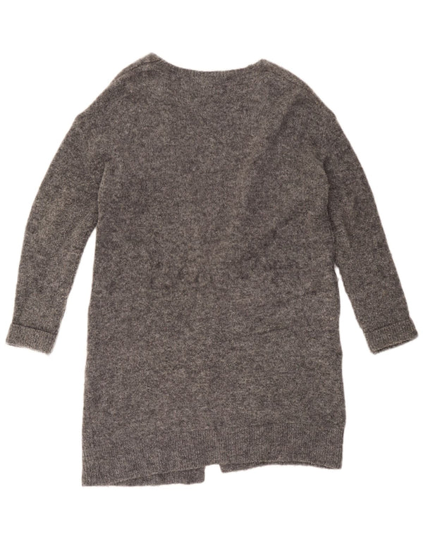 Topshop Cardigan long surdimensionné pour femme UK 8 Petit gris moucheté