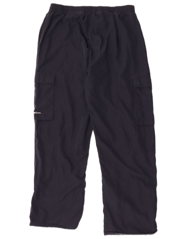 Champion Mens Cargo Windbreaker Trousers Large Navy Blue