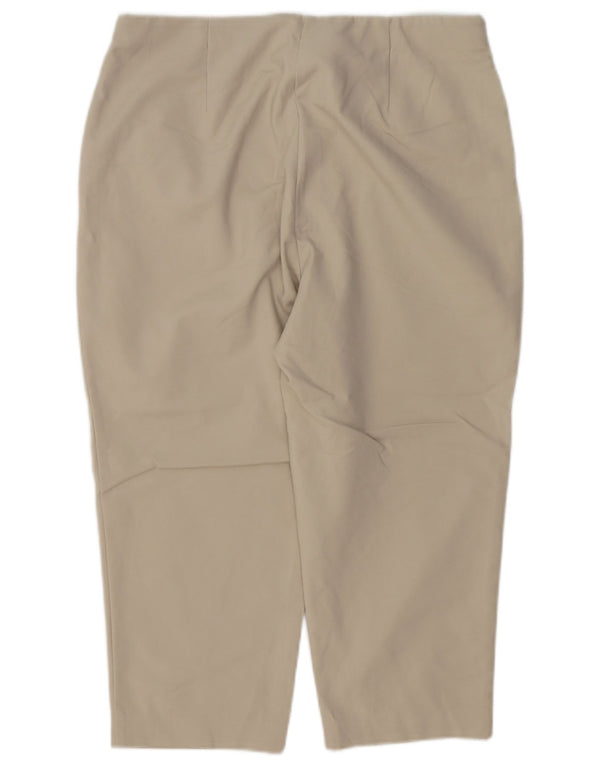 Marks & Spencer Pantalon capri droit pour femme UK 16 Large W32 L21 Beige