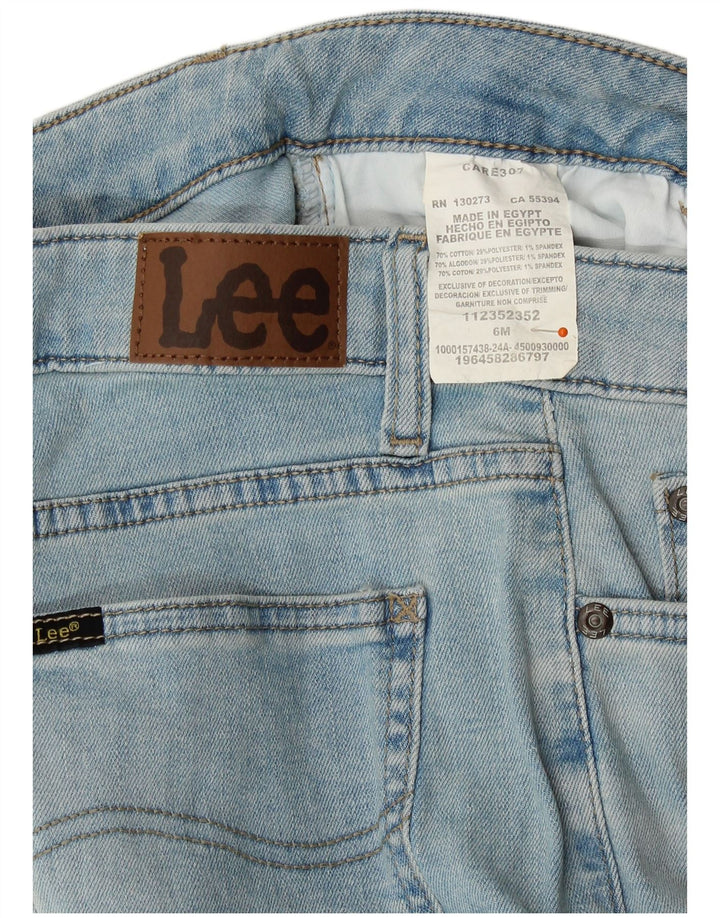 Pantaloncini di jeans da donna Lee US 6 medi W28 cotone blu