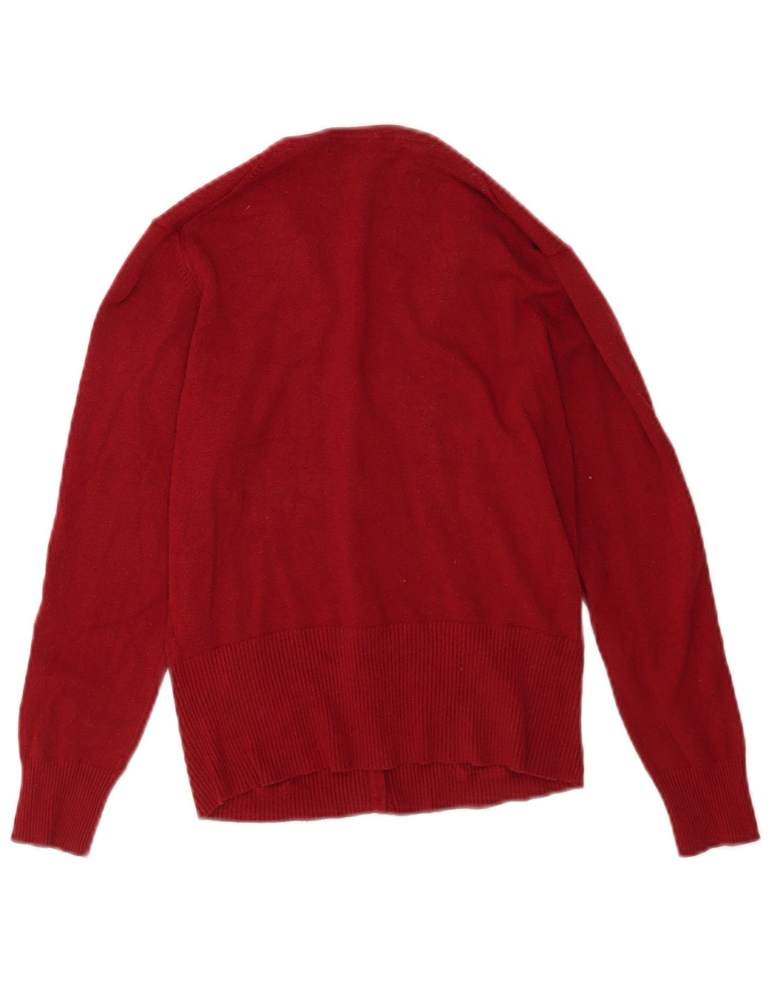 Marks & Spencer Womens Cardigan Sweater UK 14 Medium Burgundy Viscose