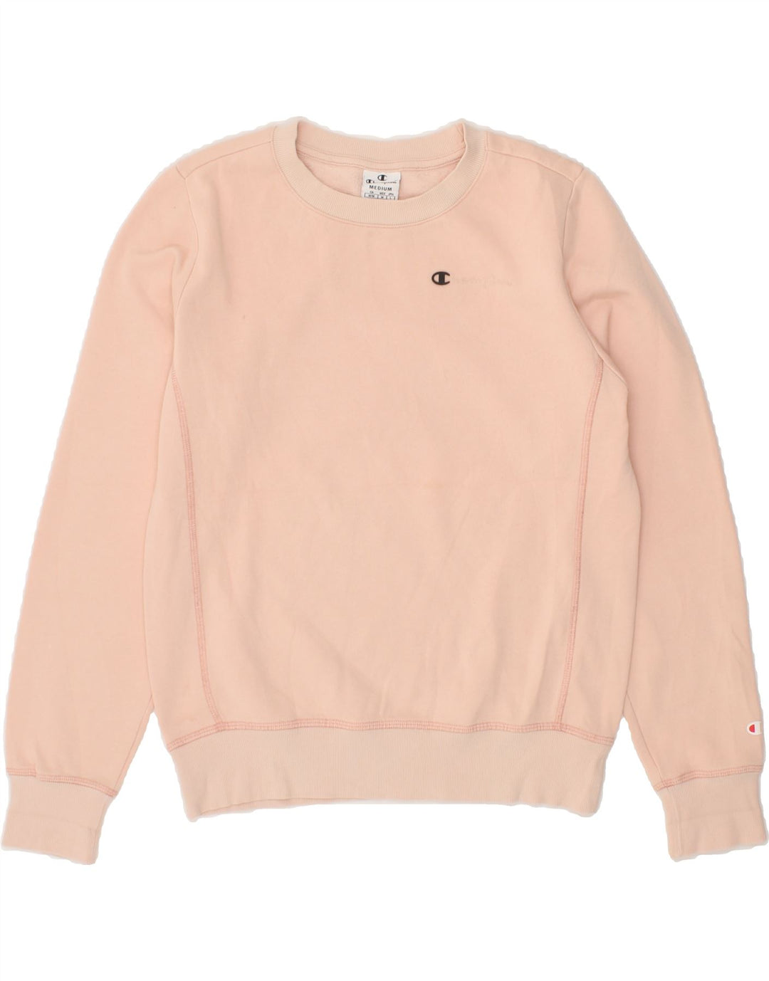 CHAMPION Womens Sweatshirt Jumper UK 14 Medium Pink Cotton Vintage Champion and Second-Hand Champion from Messina Hembry 