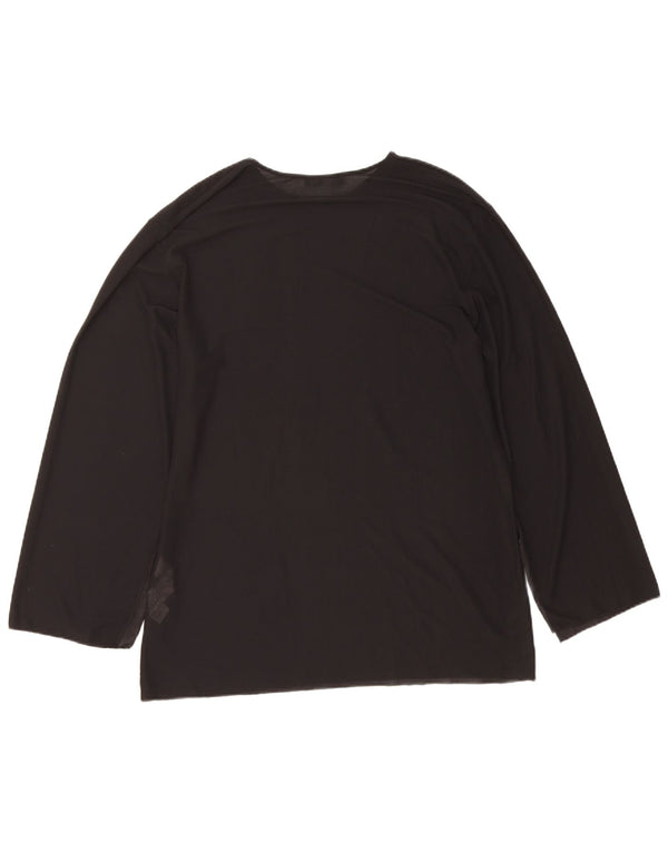 Top Zara da donna a maniche lunghe UK 14 poliestere nero medio