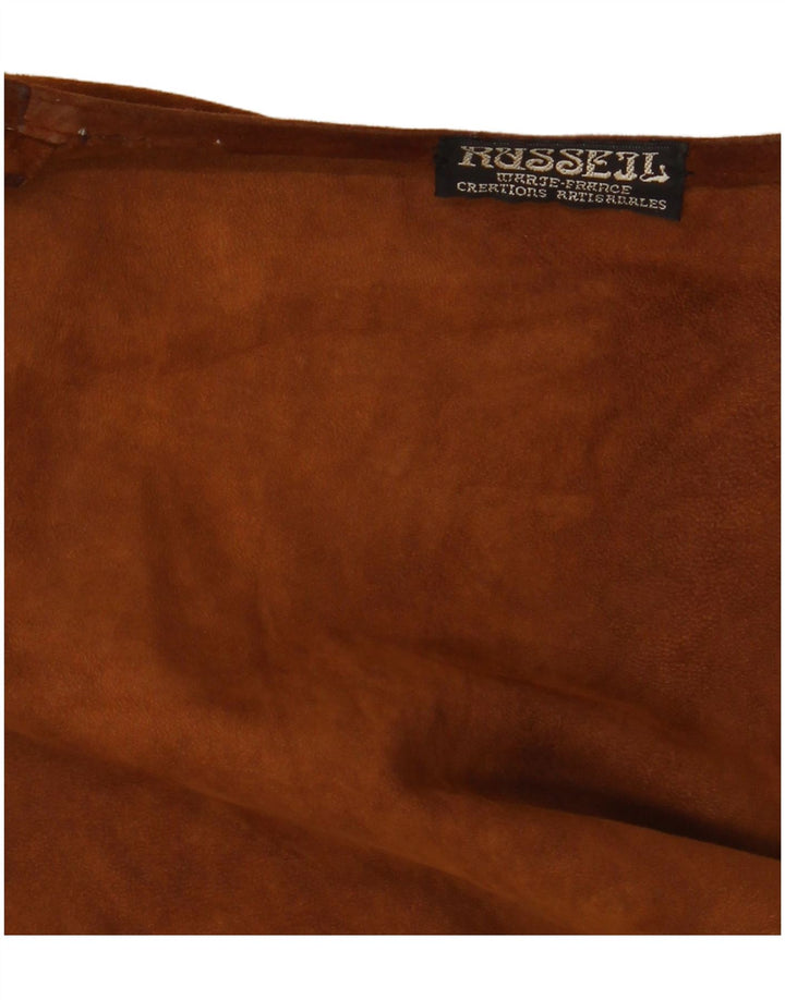 VINTAGE Dame ruskindsjakke UK 14 Stor Brun