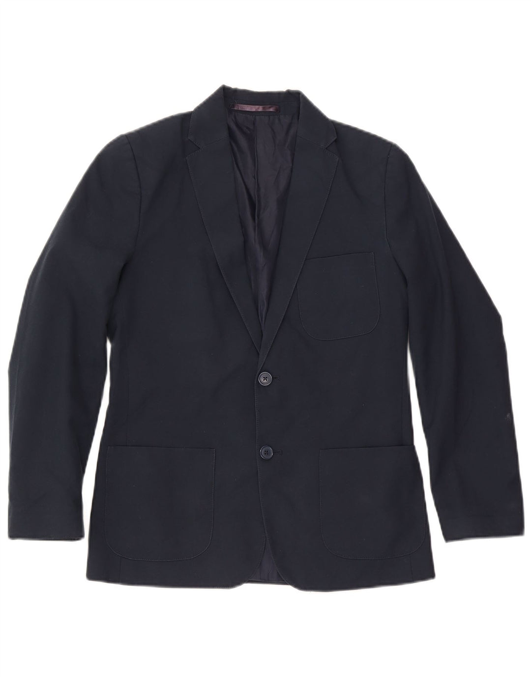 Jachetă pentru băieți Marks & Spencer, cu 2 nasturi, 13-14 ani, bleumarin, poliester