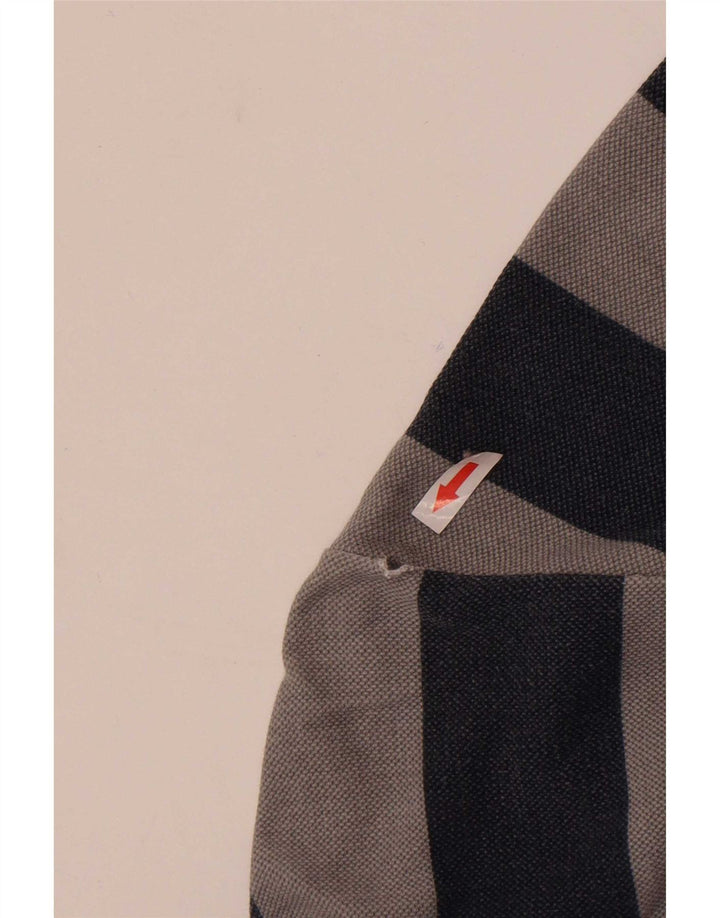 Besætningstøj Herre Zip Neck Sweatshirt Jumper Medium Grå Stribet