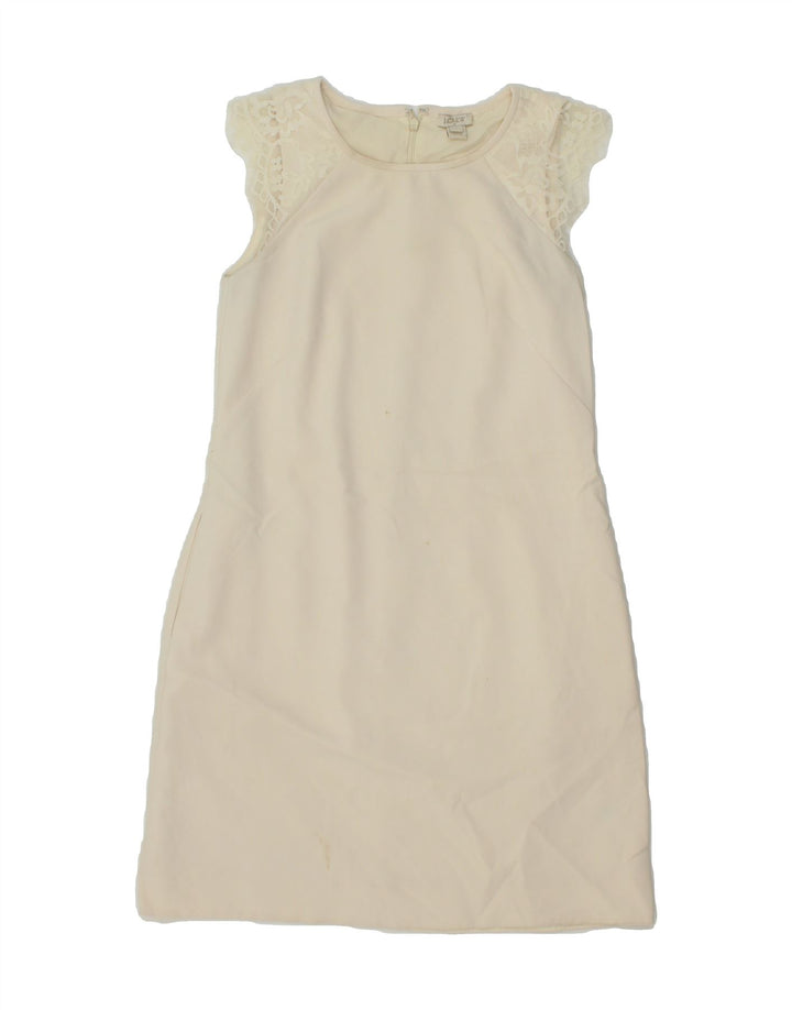 J. CREW Womens A-Line Dress US 0 XS Off White Polyester Vintage J. Crew and Second-Hand J. Crew from Messina Hembry 