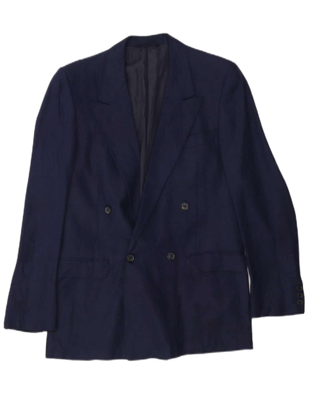 San Remo Mens Double Breasted Blazer Jacket IT 48 Medium Navy Blue