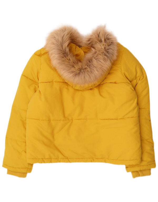 Jachetă căptușită supradimensionată cu glugă pentru femei Miss Selfridge UK 10 Small Yellow