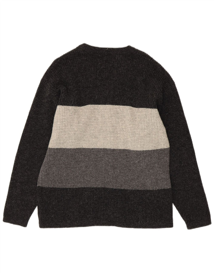 Levi's Pull Col V Homme Large Gris Laine Vierge Colorblock