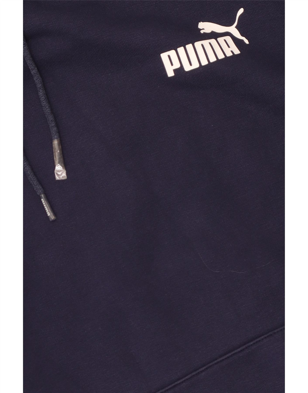 Puma Mens Graphic Hoodie Jumper Medium Navy Blue Cotton