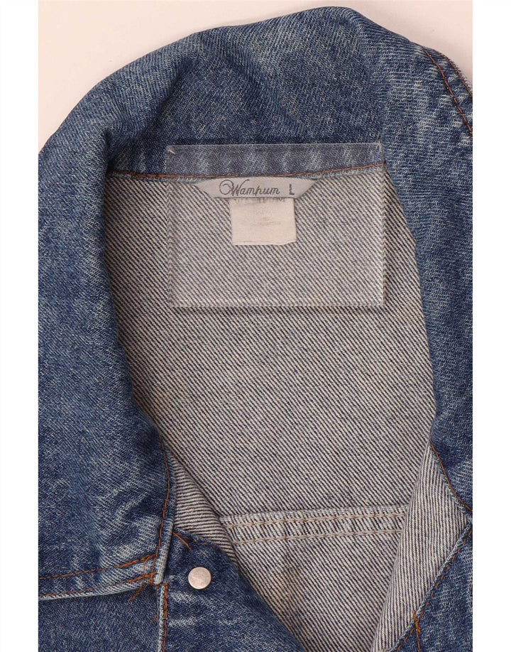 Giacca di jeans da uomo Wampum UK 40 grande cotone blu