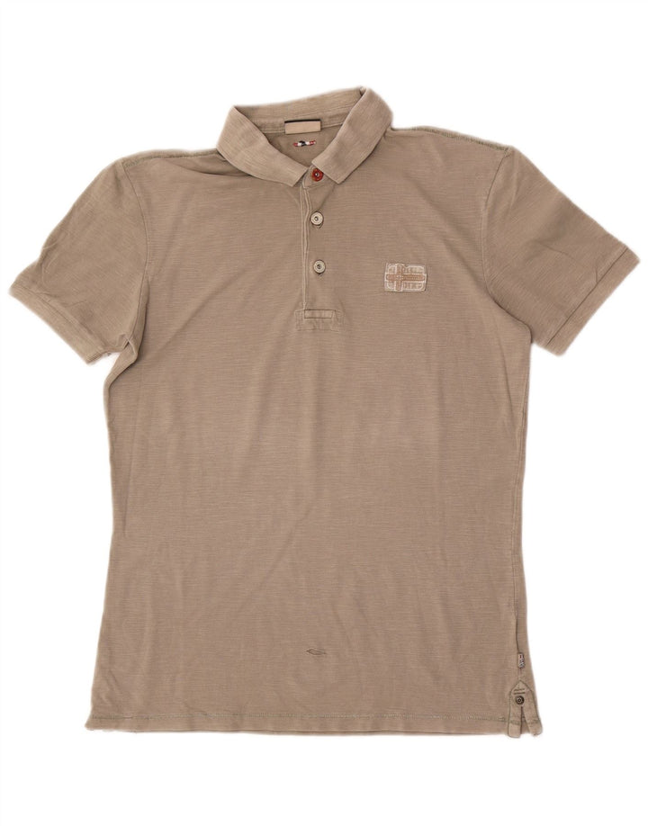 Napapijri Mens Polo Shirt Small Grey