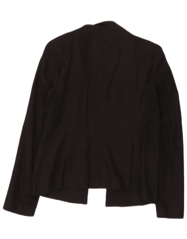 Marks & Spencer Chaqueta tipo blazer abierta para mujer UK 40 Mediana Lino negro