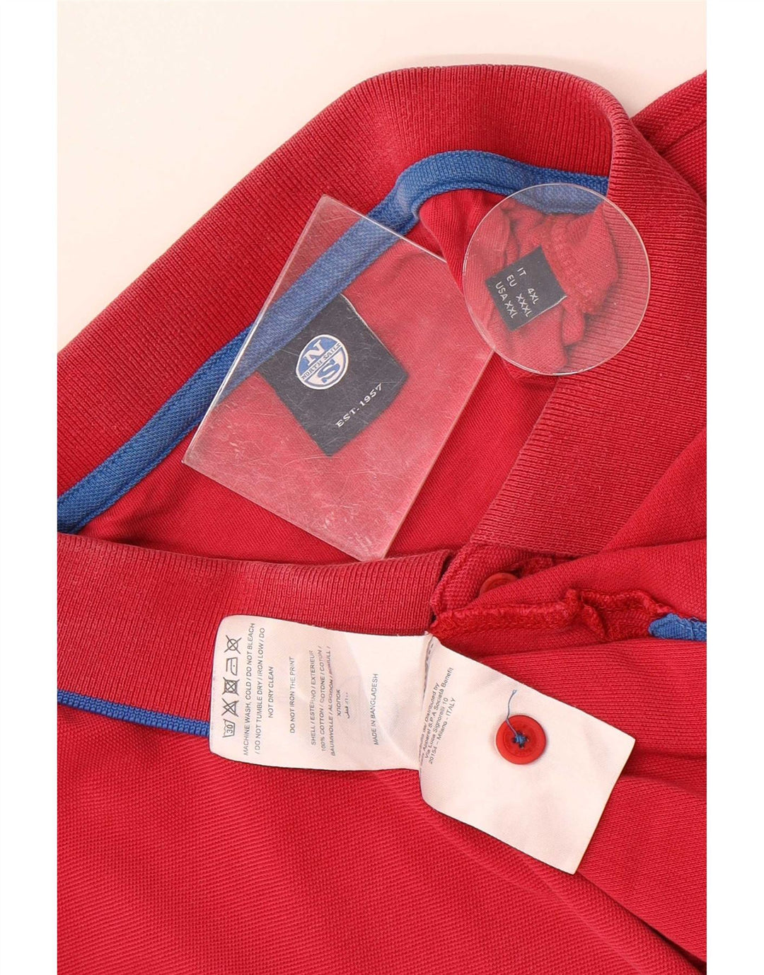 North Sails Mens Polo Shirt 2XL Pink Cotton