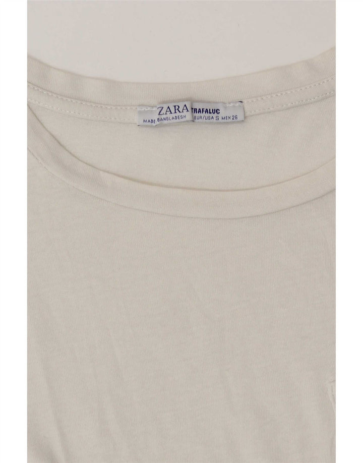 Zara Womens T-Shirt Top UK 10 Small White
