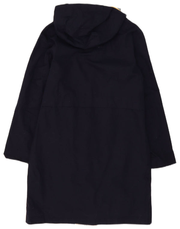 Boden Dame Hooded Parka Jacket UK 8 Small Navy Blue Colourblock Polyester