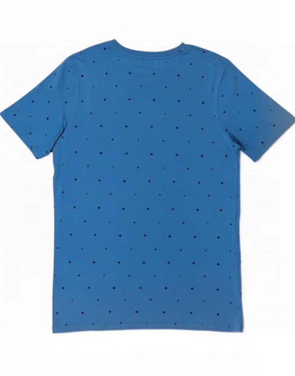 Nike T-shirt graphique coupe athlétique pour homme en coton à pois bleu petit