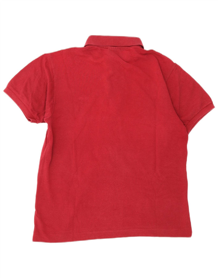 Lacoste Herren-Poloshirt, Größe 4, mittelrote Baumwolle