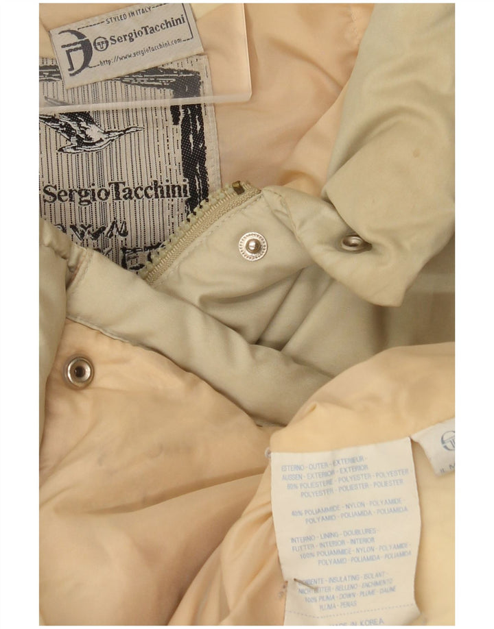 Sergio Tacchini Damen Wattierte Jacke UK 18 XL Beige Polyester