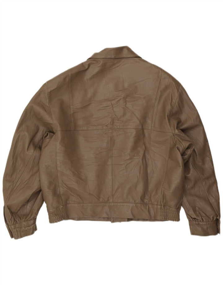 Anfor Herre Læderjakke IT 58 2XL Brun