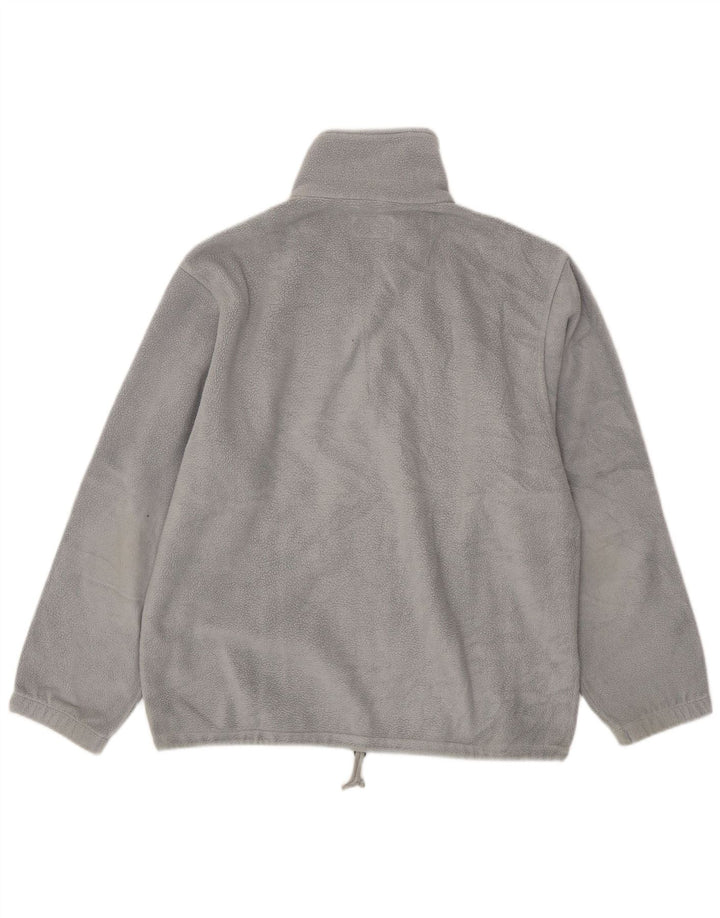 Aesse Herren-Fleecepullover mit Reißverschluss am Hals, Mittelgrau