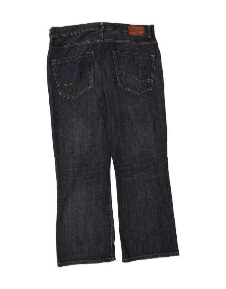 TOMMY HILFIGER Mens Bootcut Jeans W38 L30 Navy Blue Cotton