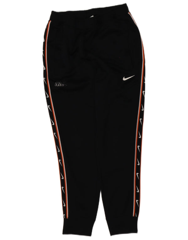 Nike Mens Graphic Tracksuit Trousers Joggers XS Black Polyester