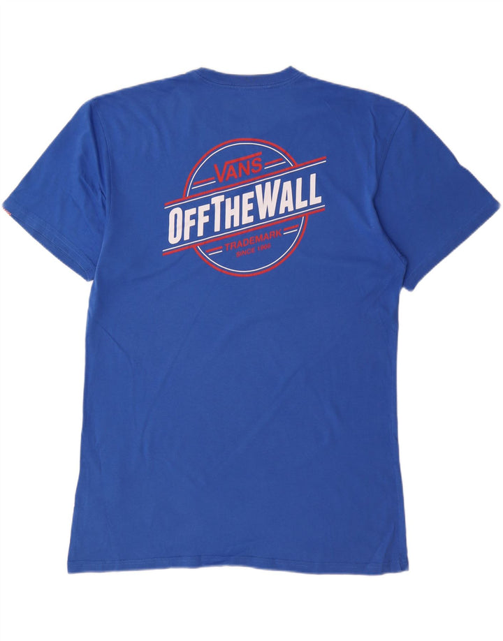 VANS Mens Classic Graphic T-Shirt Top Large Blue Cotton